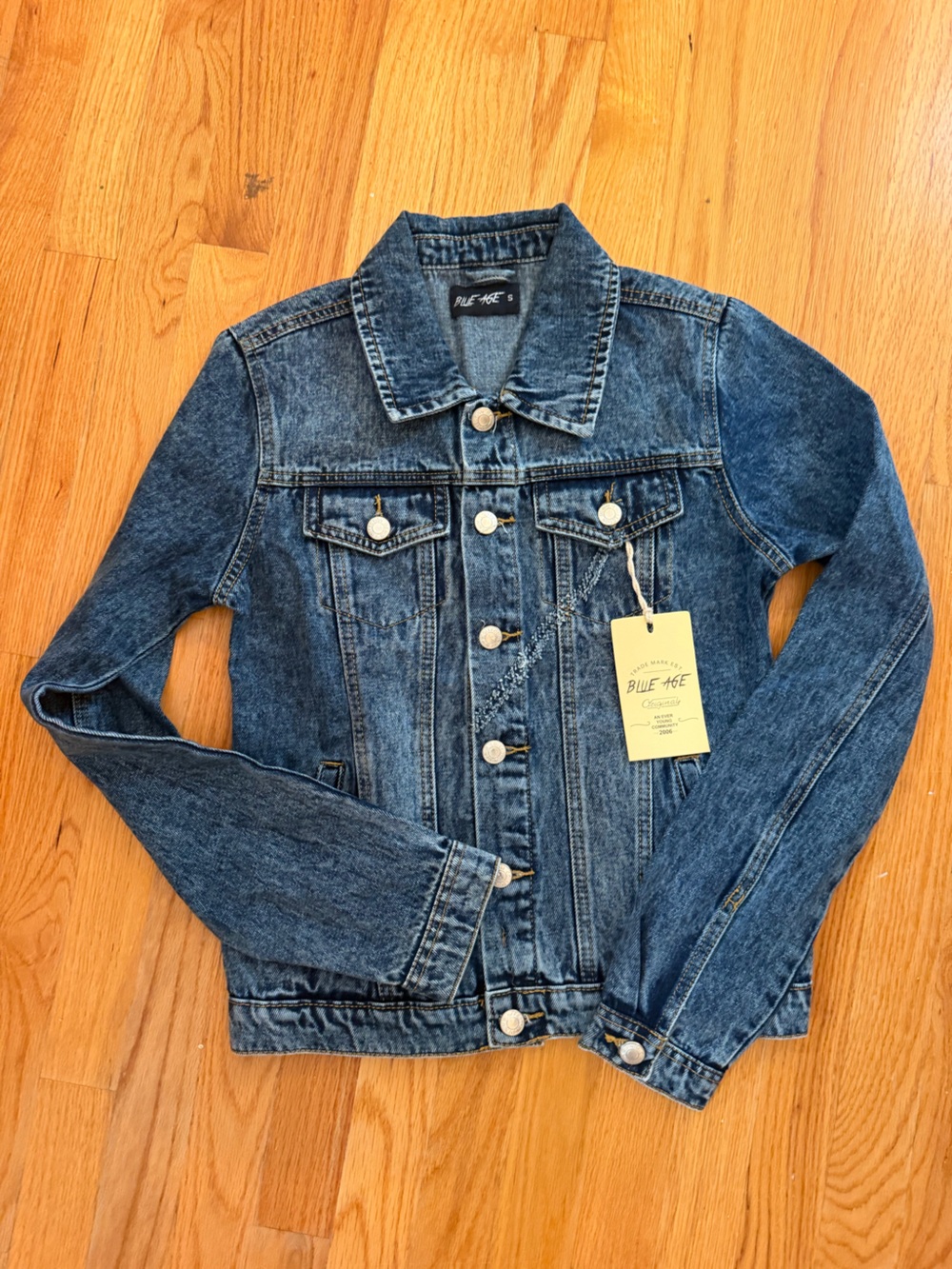 Blue Age Women's Classic Blue Denim Jean Jacket